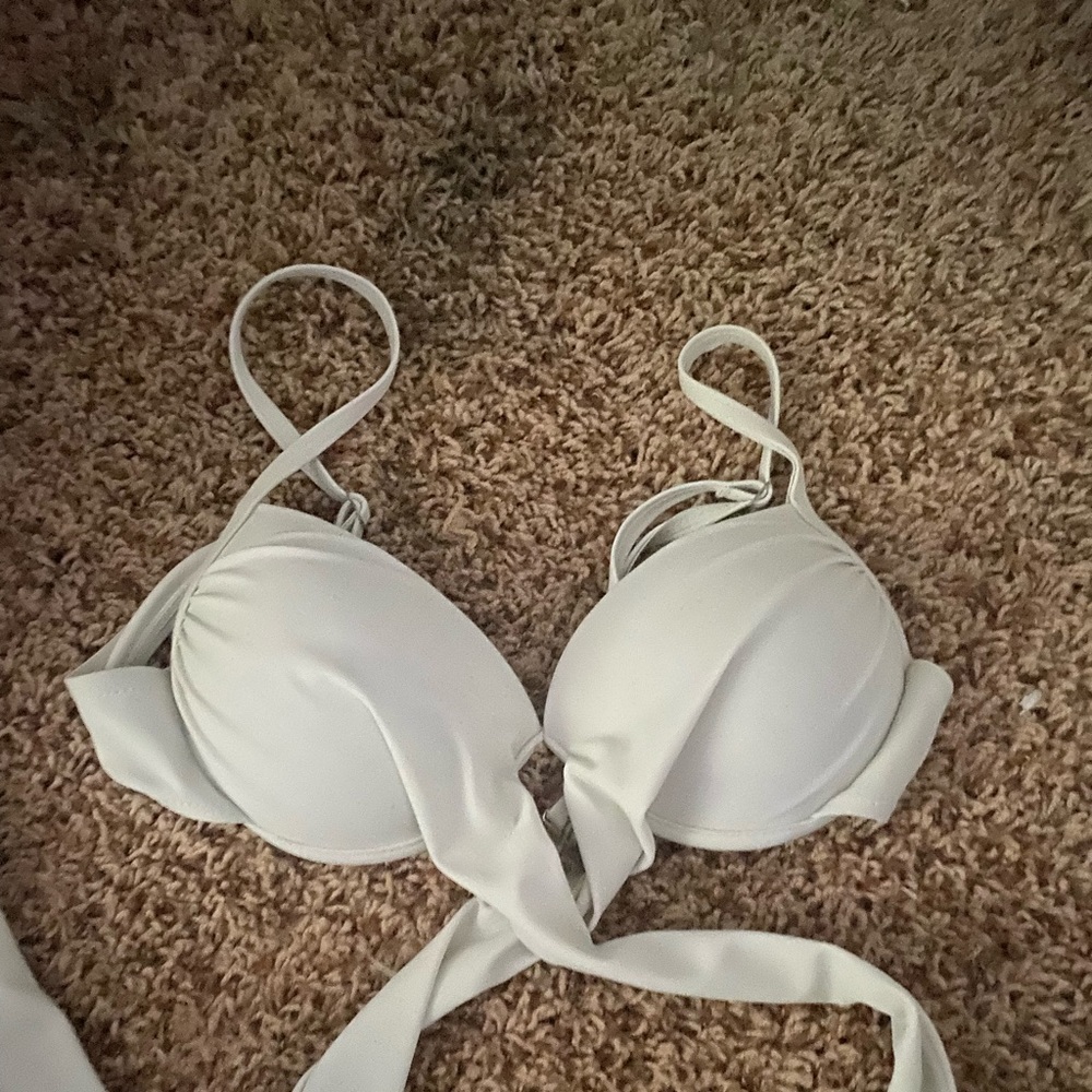 White small push up bathing suit top